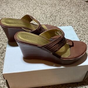 Marc Fisher Wedge thong heels. Size 6